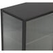 Parsons 35.5 X 15 inch Clear / Matte Black Sideboard, Small
